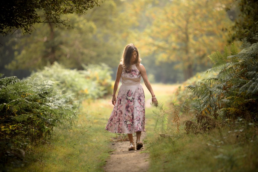 Nora Rose walking in nature